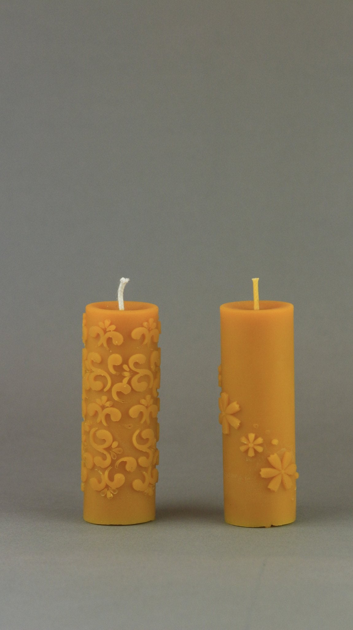 Flowers beeswax candle and silicone mould