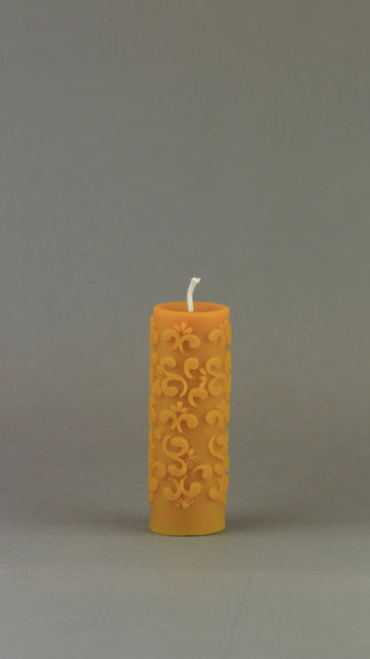 Flowers beeswax candle and silicone mould