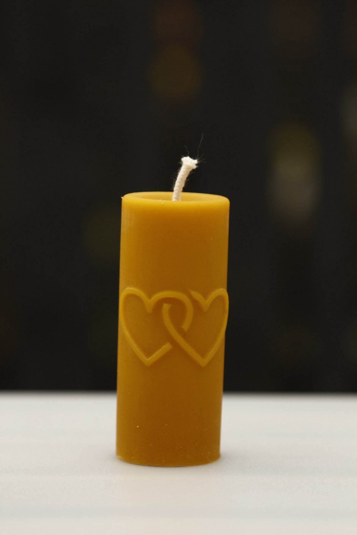 Hearts & Cross beeswax candle and silicone mould