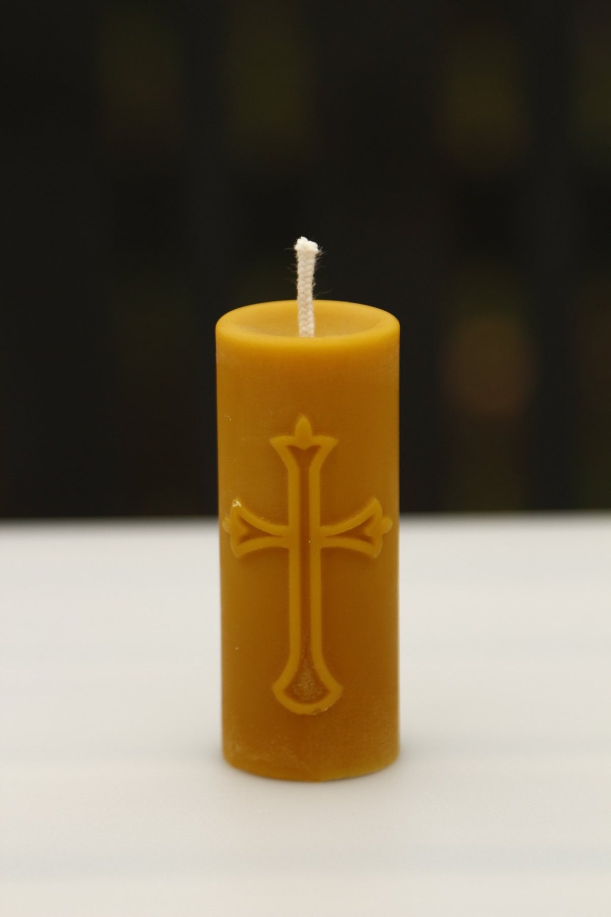 Hearts & Cross beeswax candle and silicone mould