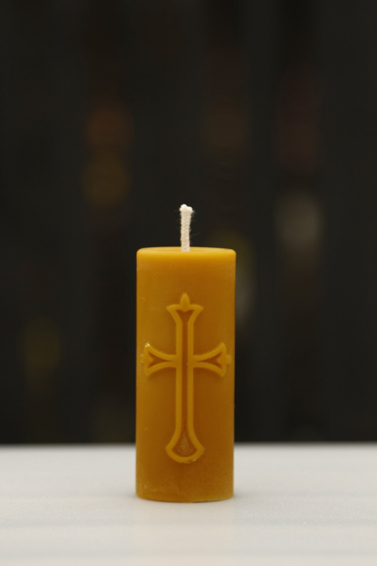 Hearts & Cross beeswax candle and silicone mould