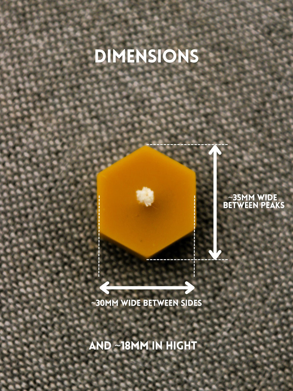 Hexagon tea light beeswax candle and silicone mould