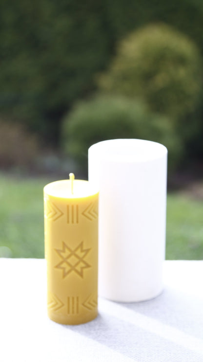 Latvian Folk Signs beeswax candle and silicone mould