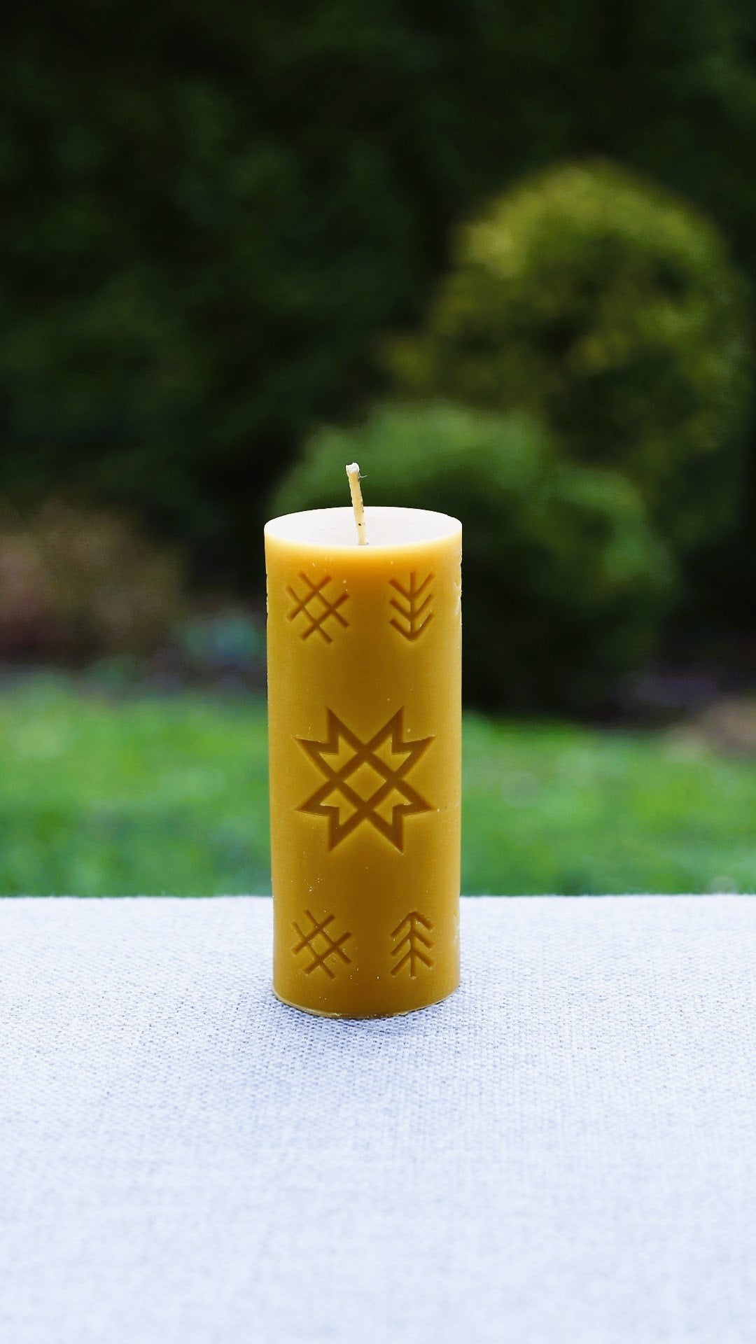 Latvian Folk Signs beeswax candle and silicone mould