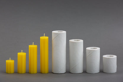 Octagon beeswax candle and silicone mould