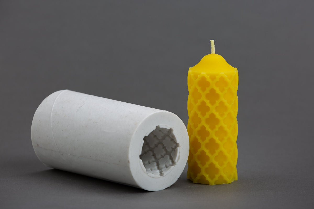 Old Window beeswax candle and silicone mould