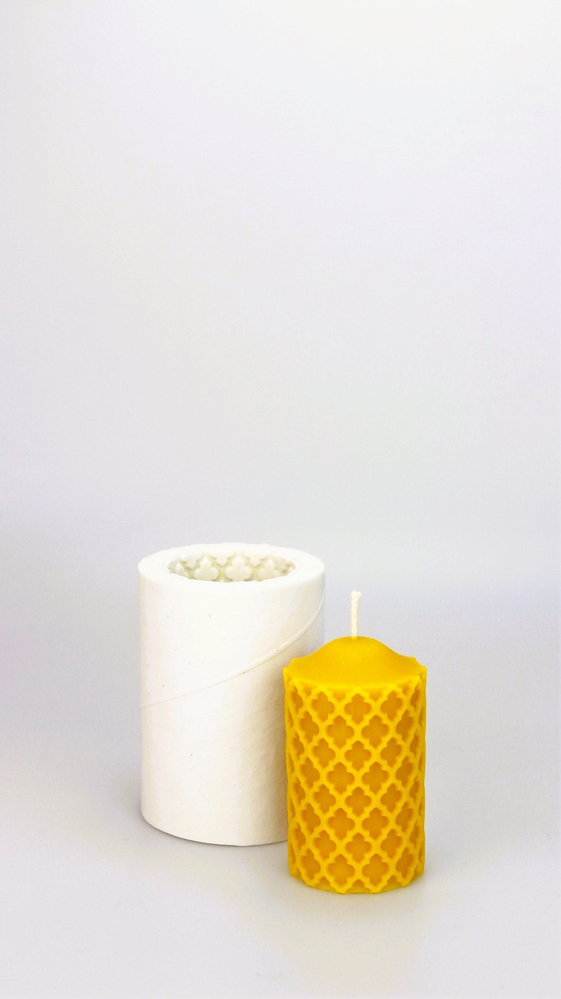 Old Window beeswax candle and silicone mould