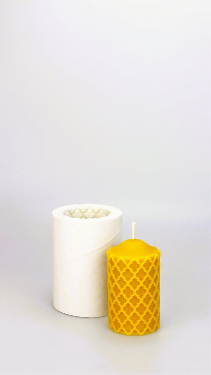 Old Window beeswax candle and silicone mould