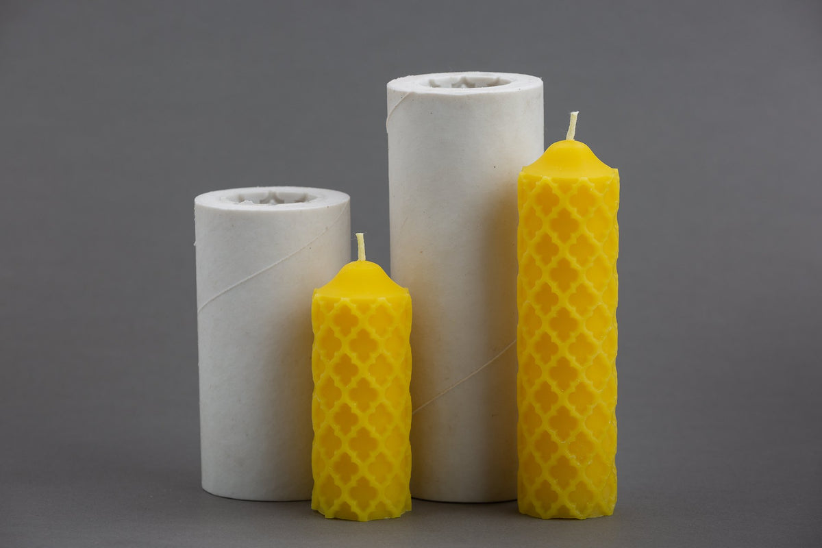 Old Window beeswax candle and silicone mould