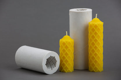 Old Window beeswax candle and silicone mould