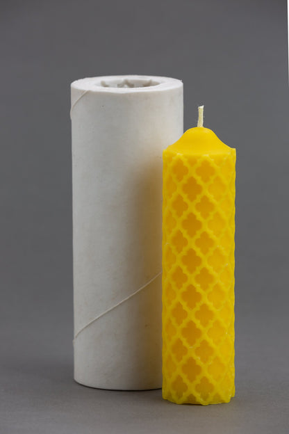 Old Window beeswax candle and silicone mould