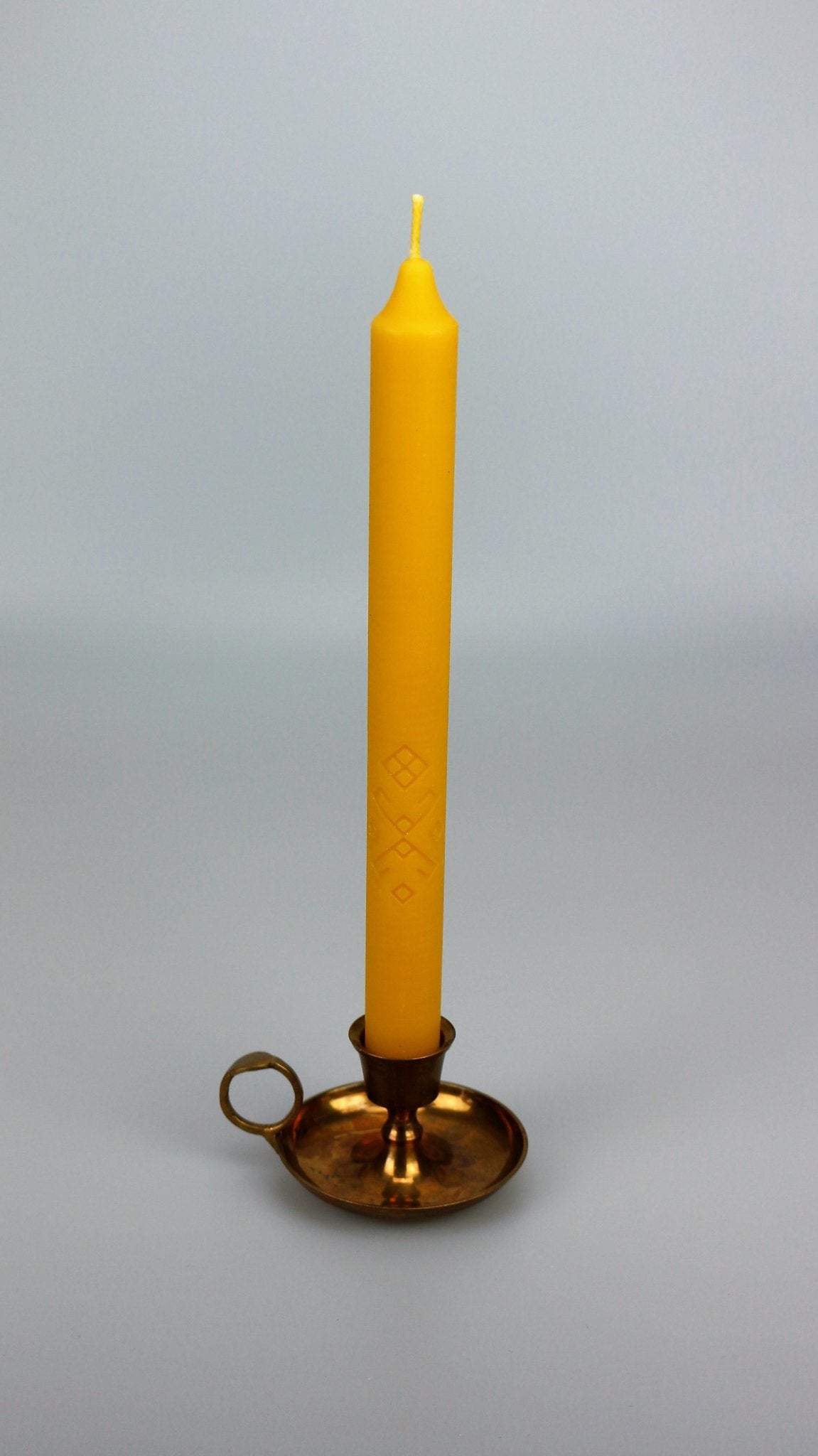 Taper with Ornament beeswax candle and silicone mould