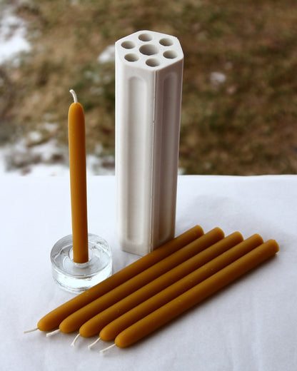 Patricia taper beeswax candle and silicone mould