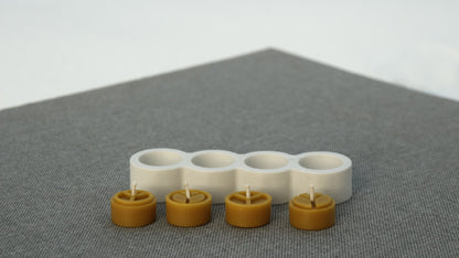 Peace tea light beeswax candle and silicone mould