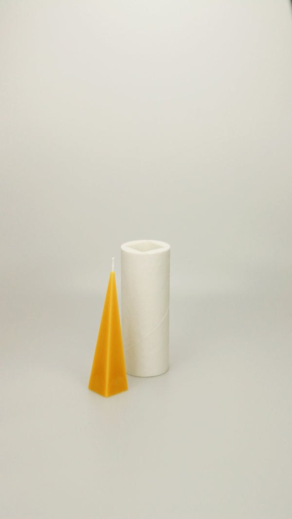 Peak beeswax candle and silicone mould