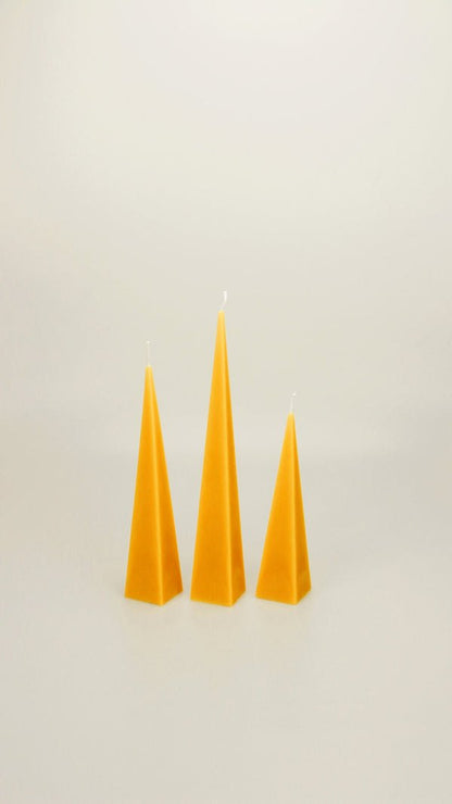 Peak beeswax candle and silicone mould