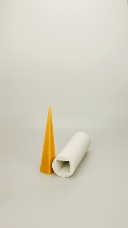 Peak beeswax candle and silicone mould