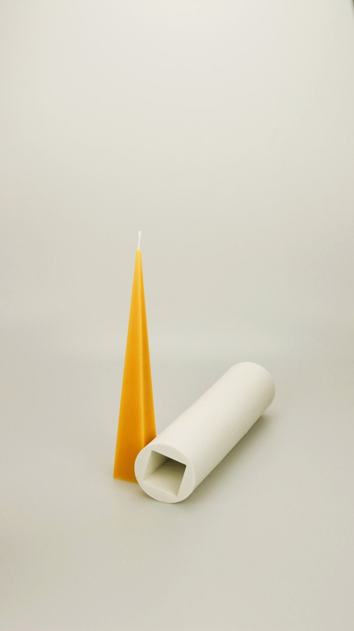 Peak beeswax candle and silicone mould