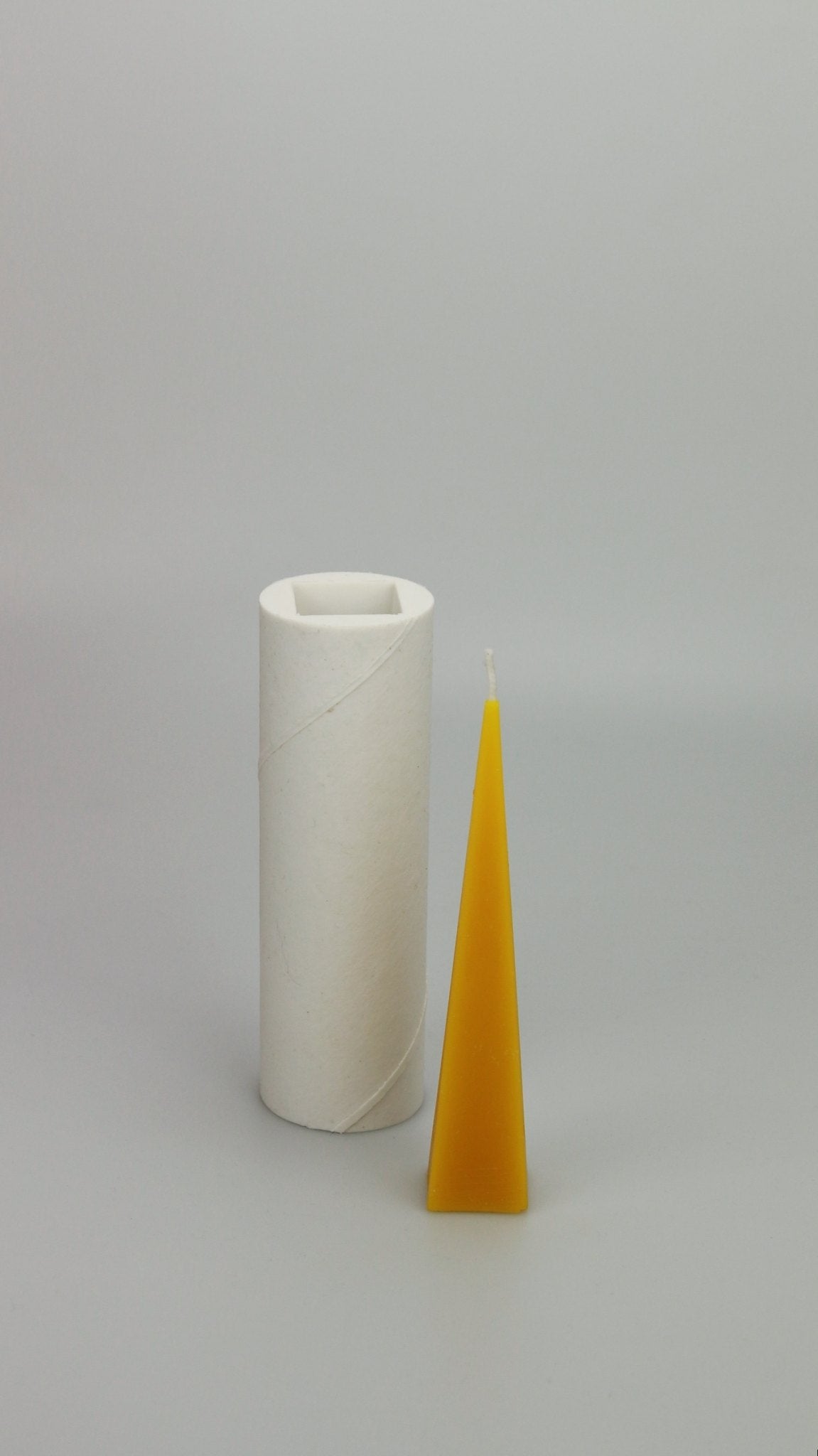 Peak beeswax candle and silicone mould