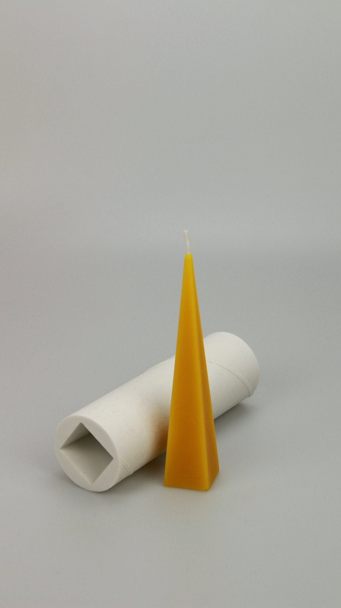 Peak beeswax candle and silicone mould