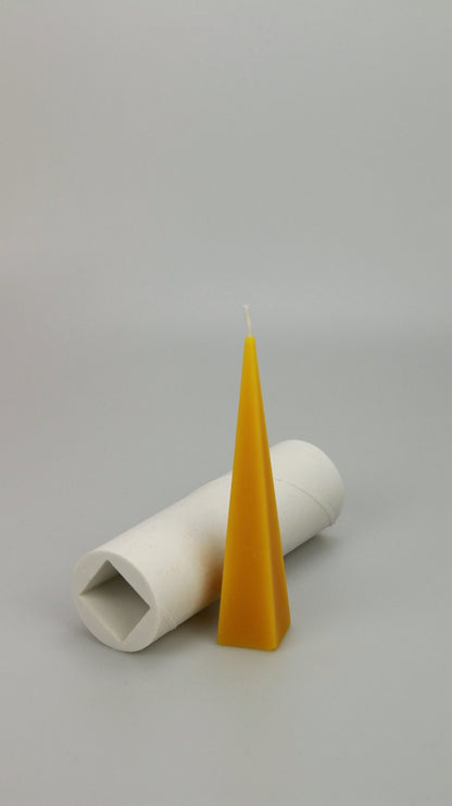 Peak beeswax candle and silicone mould