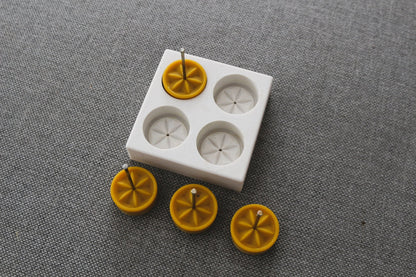 Rose tea light beeswax candle and silicone mould