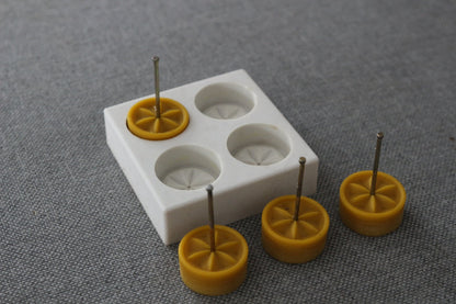 Rose tea light beeswax candle and silicone mould