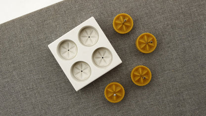 Rose tea light beeswax candle and silicone mould