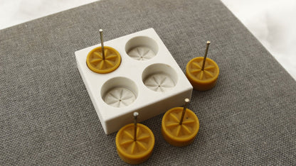 Rose tea light beeswax candle and silicone mould