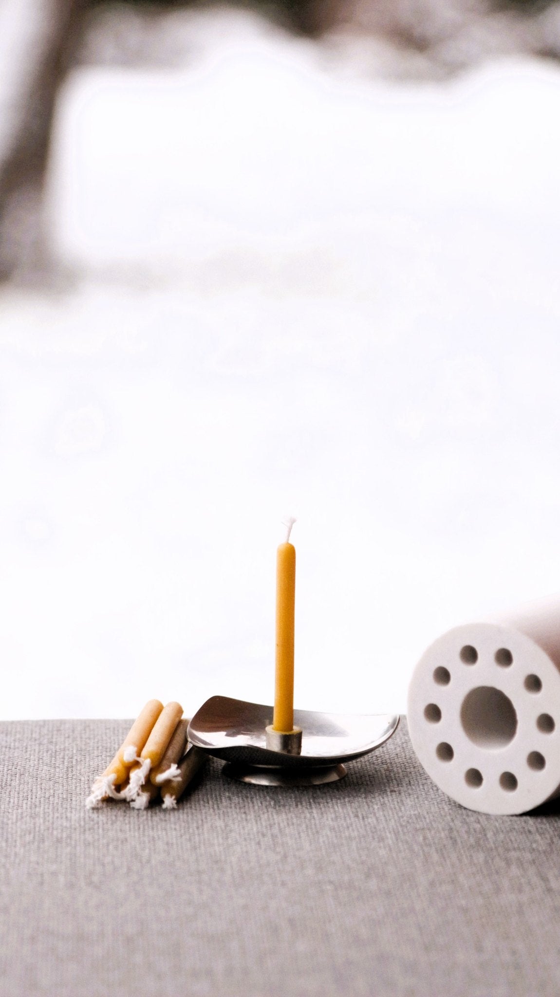 Roundtop Birthday candle beeswax candle and silicone mould