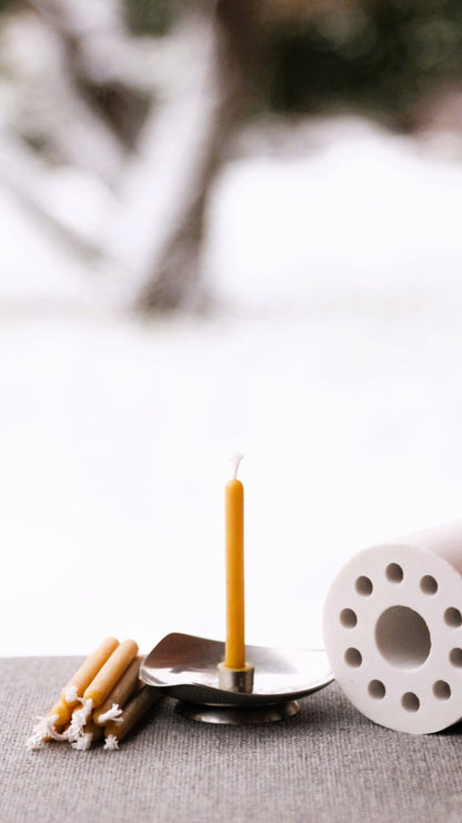 Roundtop Birthday candle beeswax candle and silicone mould