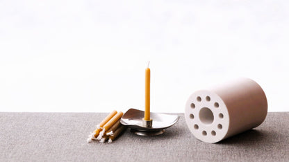 Roundtop Birthday candle beeswax candle and silicone mould