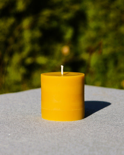 Simple Cylinder beeswax candle and silicone mould