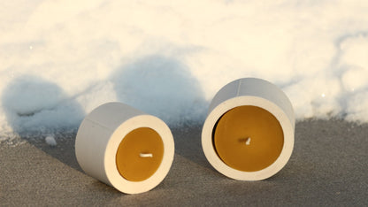 Simple Cylinder beeswax candle and silicone mould