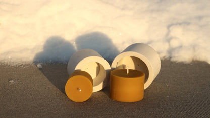 Simple Cylinder beeswax candle and silicone mould
