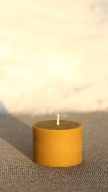 Simple Cylinder beeswax candle and silicone mould