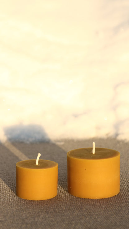 Simple Cylinder beeswax candle and silicone mould