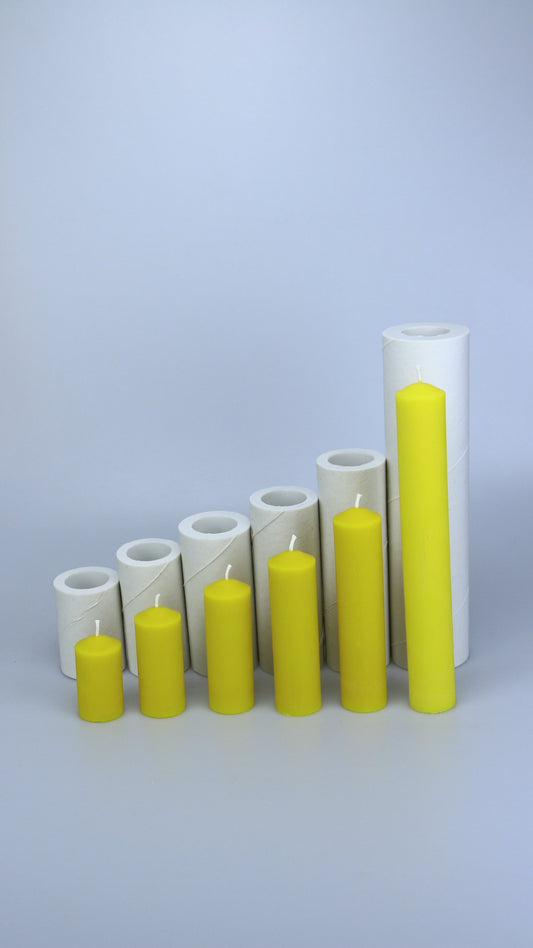 Simplicity pillar beeswax candle and silicone mould