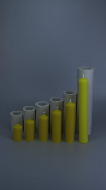 Simplicity pillar beeswax candle and silicone mould