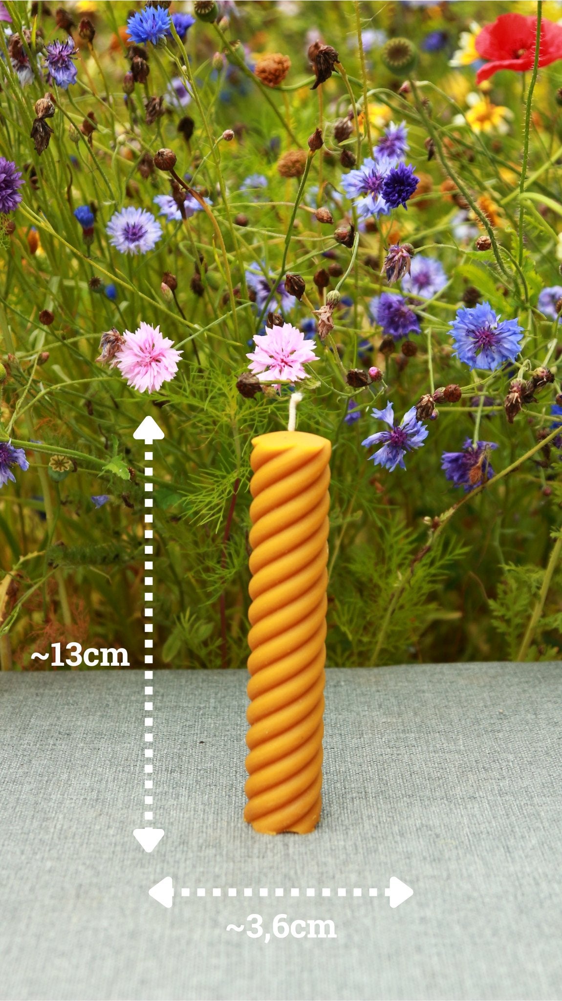 Spiral Pillar beeswax candle and silicone mould