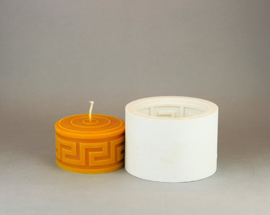 Square Waves beeswax candle and silicone mould