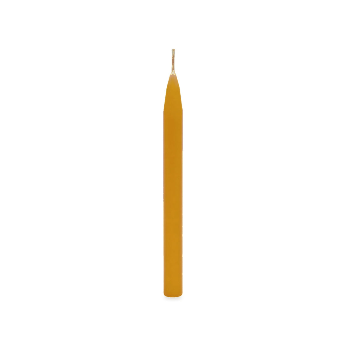 Birthday Candle beeswax candle, white background studio photo