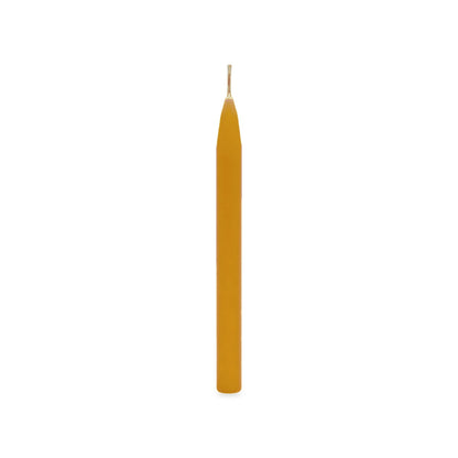 Birthday Candle beeswax candle, white background studio photo