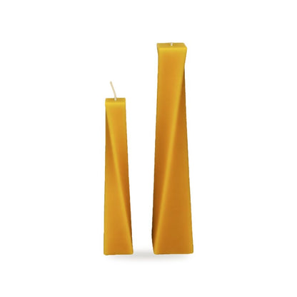 Evening Dress beeswax candle, white background studio photo