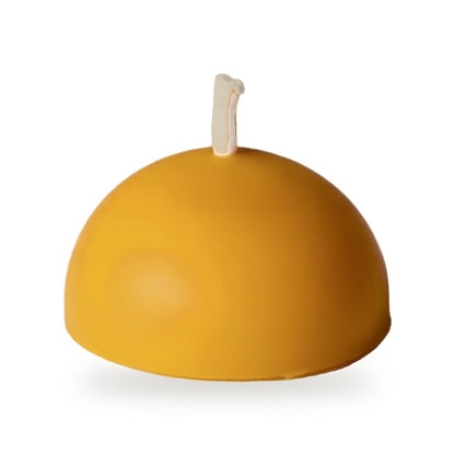 Half Sphere beeswax candle, white background studio photo