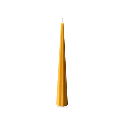 Machu Picchu Taper beeswax candle, white background studio photo