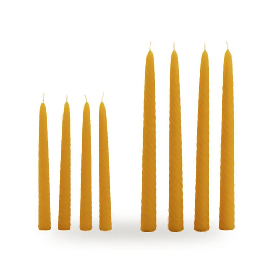 Romantic Candles beeswax candle, white background studio photo