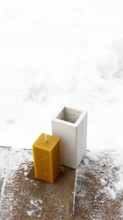 Sun Geometry beeswax candle and silicone mould