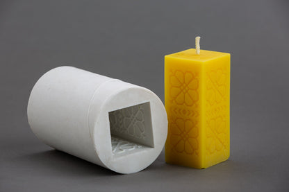 Sun Geometry beeswax candle and silicone mould