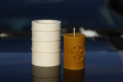 Sun Shield beeswax candle and silicone mould